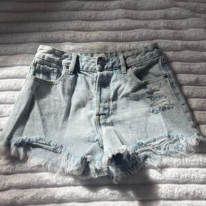 pacsun high rise denim shorts